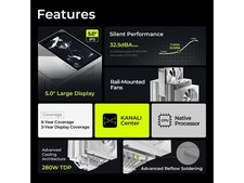 TRYX TURRIS 620 CPU Air Cooler White 5.0" IPS Customizable Screen 280w TDP