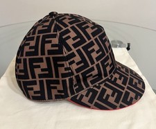 Fendi Zucca FF Print Canvas Baseball Cap Brown, Monogram Design,