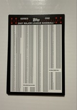 2007 Topps - Checklists Red Series One Checklist #1-2 Generation Now 92 -...