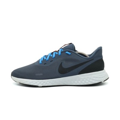 Nike Herren Revolution 5 Sneaker Blau Mesh Low-Top Atmungsaktiv Laufschuhe EU 44