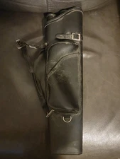 🎯 Vintage ACI 3-Tube Archery Hip Quiver – Black • Right Hand • With Pocket