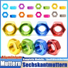 11 Farben Sechskantmuttern M3 M4 M5 M6 Aluminiumlegierung Mutter Muttern DIN934