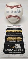 Al Barlick Signed Rawlings Official National League Baseball JSA COA A9