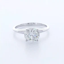 Solitaire Engagement Ring Petite 14K Gold 1.51 CT Round Lab-Grown Diamond D I1