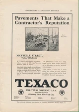 Magazine Ad - 1925 - Texaco Asphalt Pavements