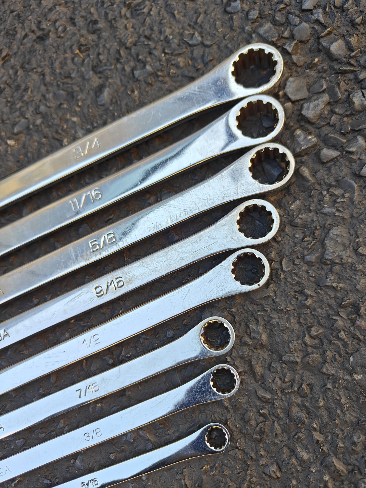 Matco Tools 8pc SAE 0° Flex Head Ratcheting Box XL Wrench Set Spline Inch