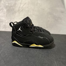 Nike Air Jordan True Flight Retro Shoes Toddler 9C Black Gold Basketball