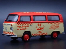 1967-1979 VW VOLKSWAGEN TYPE 2 T2 BUS BUBBIE BURGER 1/64 SCALE DIECAST MODEL CAR