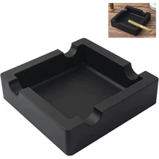 Large Unbreakable Silicone Cigar Ashtray with 4 Cigar Holders for Outdoor Patio