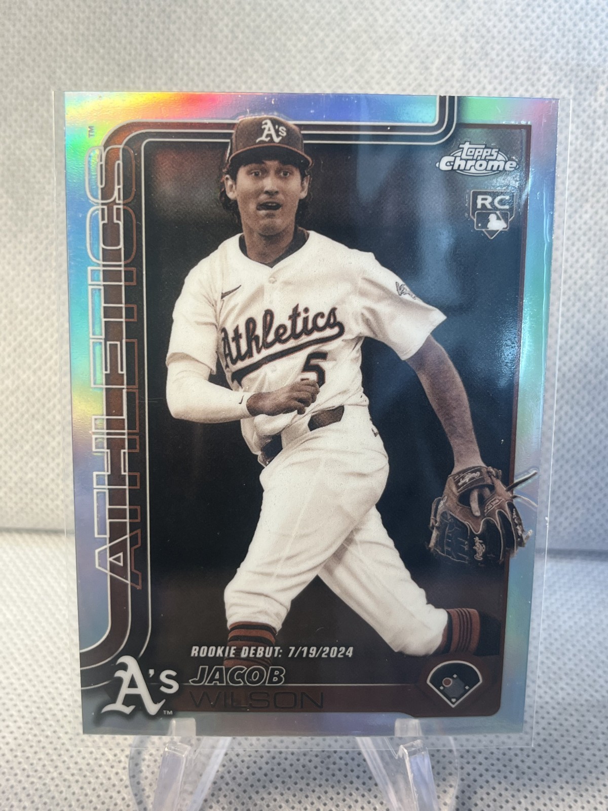 2025 Topps Chrome Update Jacob Wilson Rookie Debut SEPIA REFRACTOR #USC150 A's