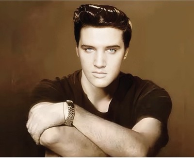 The King of Rock Elvis Presley Glossy Publicity Head Shot Photo Print 8'' x 10''