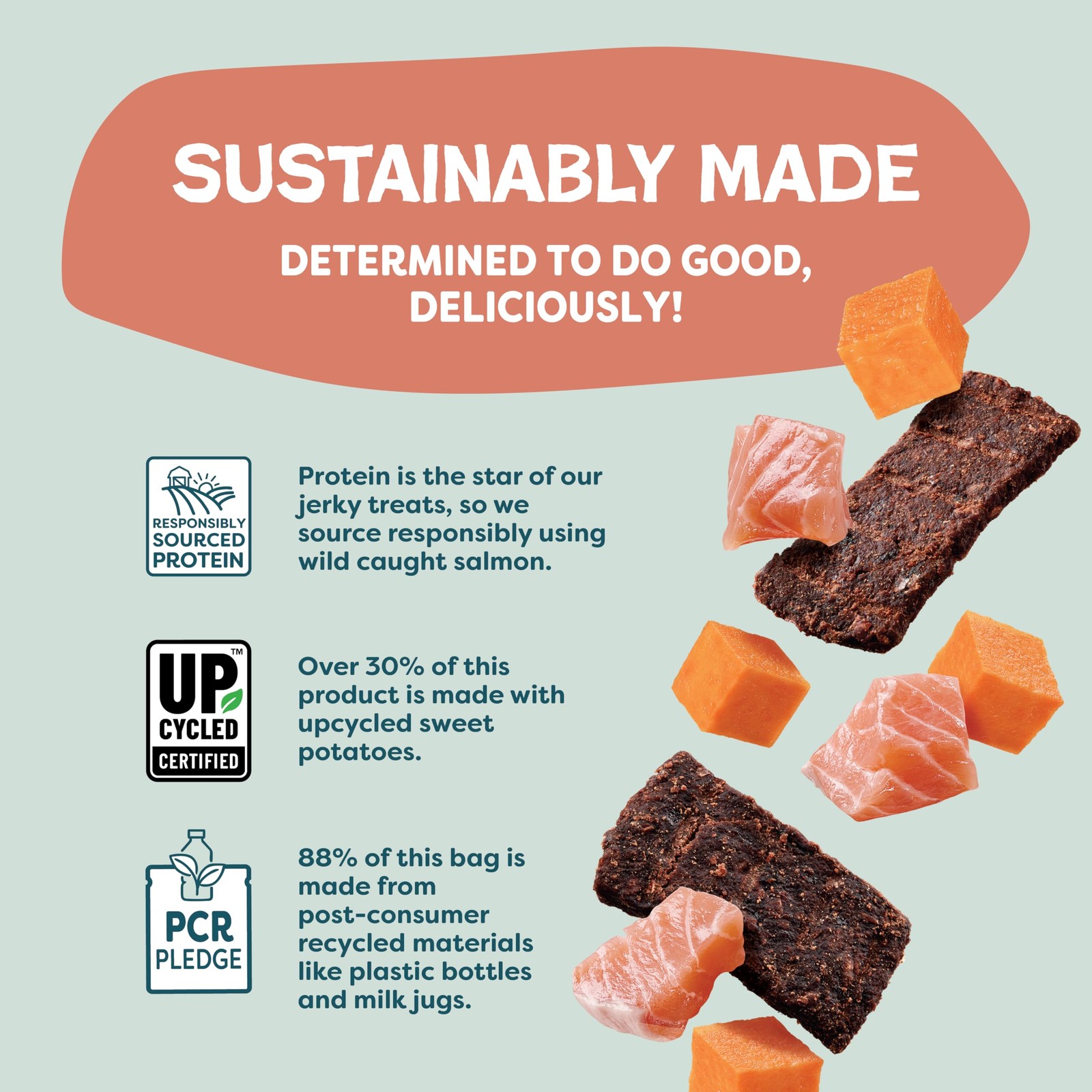 SHAMELESS PETS Jerky Bites Salmon Loves Butternut 5oz