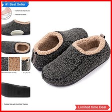 Men's Slippers Memory Foam Closed Toe Indoor Outdoor Non Slip Machine Washable