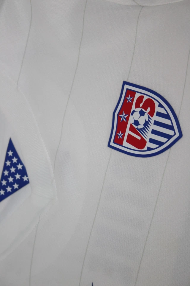 Nike USA Youth L White Soccer Jersey 2014 Authentic STINE #5 Kids - Image 3 of 4