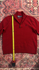 Polo Ralph Lauren Men's Wool Knit 1/4 Zip Mock Neck Pullover Sweater XL
