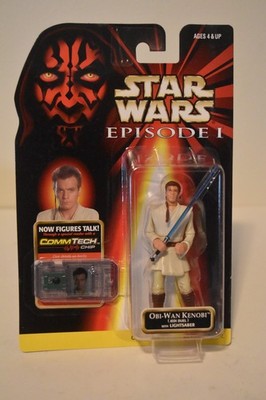 Hasbro Star Wars 3.75'' 1999 Episode 1 Obi-Wan Kenobi Action Figure Sealed NOS