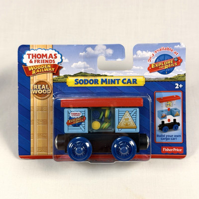 Thomas the Train Wooden Railway Explore the Rails Sodor Mint Car Exclusive MOC