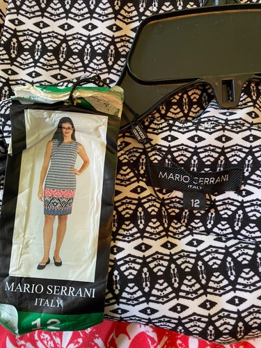 Mario Serrani Italy Dress Womens size 12 Sleeveless Boho Midi Patchwork NWT - Picture 2 of 17