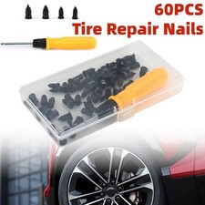 60PCS Car Vacuum Tire Repair Nail Rubber Screw Nails with Screwdriver Tool Set