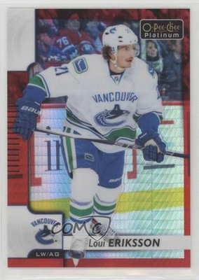2017-18 O-Pee-Chee Platinum Red Prism 58/199 Loui Eriksson #61 f2a
