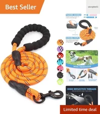 2/4/5/6 FT Dog Leash with Comfortable Padded Handle and Highly Reflective Thr...