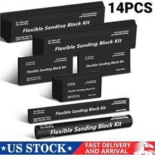 14Pcs Sanding Block Kit Flexible EVA Foam Wet or Dry for Automotive or Woodwork