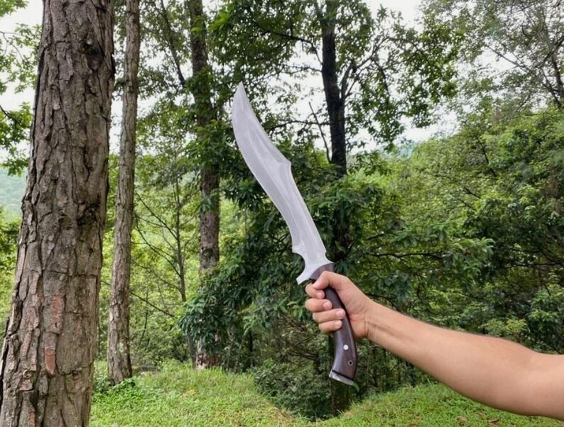 Handmade Carbon Steel Full Tang 17" Blade Viking Machete Hunting Camping Knife