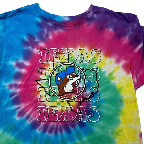 Buc-ee's Shirt Youth Large Colorful Tie Dye Texas Short Sleeve Cotton Novelty - Picture 4 of 8