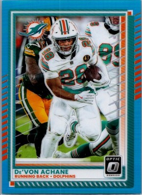 2025 Donruss Optic #86 De'Von Achane Neon Blue #/399