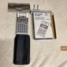 Sharp EL-8180 Calculator Case Paper Instructions Original Box NO CORD Pristine