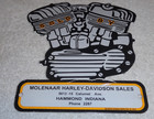 VINTAGE 1941 HARLEY DAVIDSON MOTORCYCLE SALES PORCELAIN METAL GASOLINE OIL SIGN!