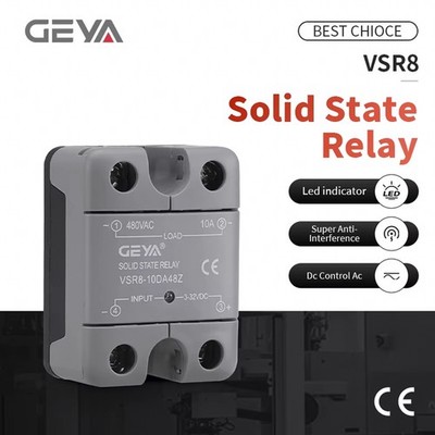 GEYA Solid State Relay Module SSR-10/25/40/60/80DA 3-32VDC to 24-480VAC VSR8-DA