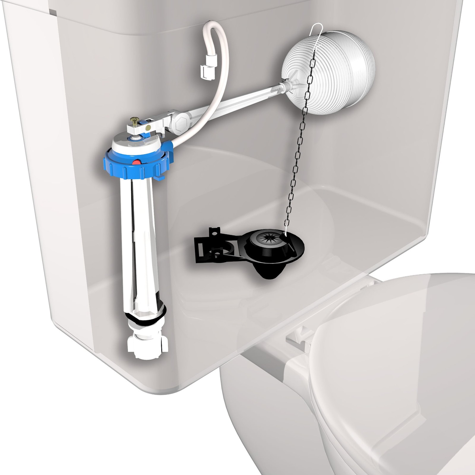 Hyper Tough Complete Toilet Repair Kit with Fill Valve and Flapper