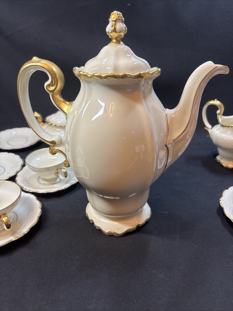 Antique Rosenthal Selb Bavaria Tea Set 1920s Art Deco 15 Piece Set