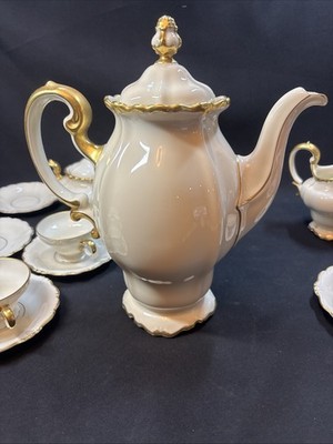 Antique Rosenthal Selb Bavaria Tea Set 1920s Art Deco 15 Piece Set