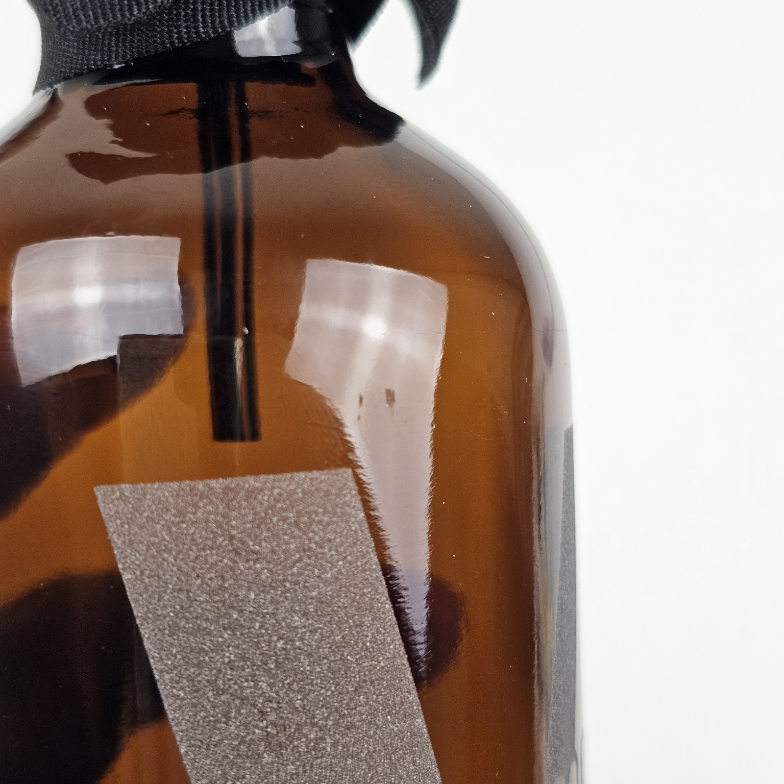 Olive Oil and Vinegar Dispenser Set 8 oz Amber Glass Bottles Upcycled Etched