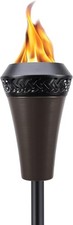 TIKI Island Outdoor Torch, Backyard Garden Decor, Weather-Resistant