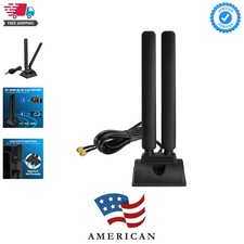 WiFi 6E Antenna Tri-Band 2.4GHz 5GHz 6GHz RP-SMA Antenna Magnetic Base for De...