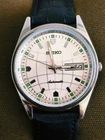 Vintage Seiko 5 Automatic 6309 White Dial Day/Date Japan Men's Wrist Good Watch