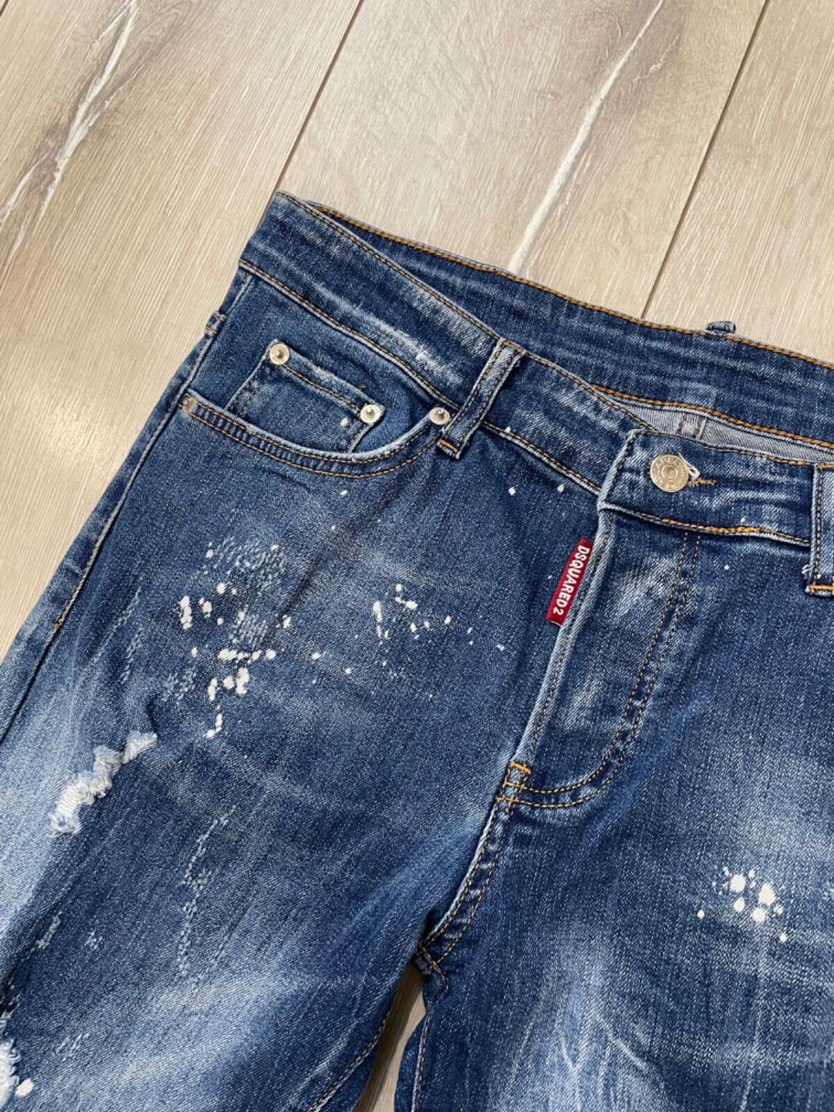 Dsquared2 Icon Paint Splatter Distressed Denim Jeans image 3