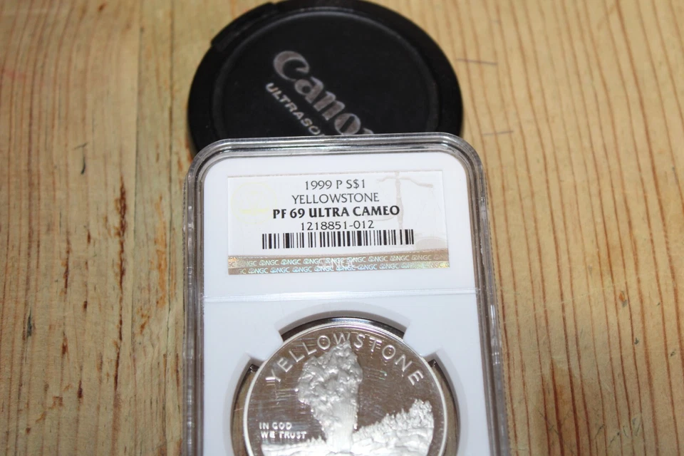 1999 P Yellowstone Commemorative Silver Dollar PF 69 ULTRA CAMEO NGC - Image 2 of 3