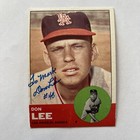 DON LEE 1963 TOPPS AUTOGRAPHED SIGNED AUTO BASEBALL CARD 372