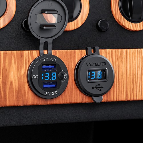 12V Car Cigarette Lighter Socket Dual QC3.0 USB Ports Fast Charger Power Adapter - Zdjęcie 9 z 20