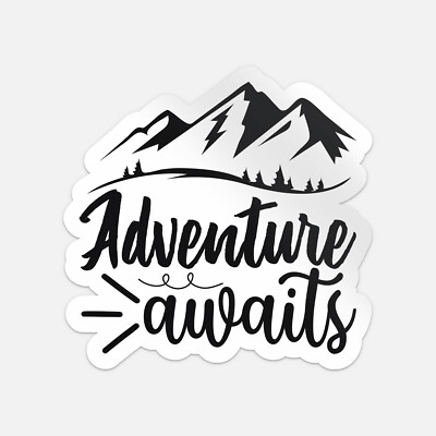 Adventure Awaits Slogan Car Bumper Vinyl Sticker Decal | eBay