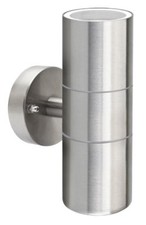 LED Double Outdoor Garden Wall Lights Stainless Steel Up Down Wall Lights IP65