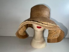 Jasper Coran Women Brown Floppy Wide Brim Beach Summer Sun Hat One OLS-HT022