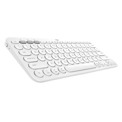 Logitech K380 Pebble Wireless Multi-Device Keyboard - White (SPANISH LAYOUT)