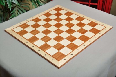 Maple & Mahogany Wooden Chess Board - 2.25'' With Notation