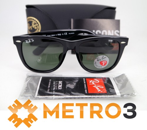 Ray-Ban RayBan RB2140 901-58 52 Wayfarer Polarized Sunglasses | Black | eBay