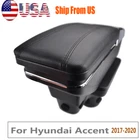 For Hyundai Accent 2017 2018 2019 2020 PU Rotable Armrest Center Console